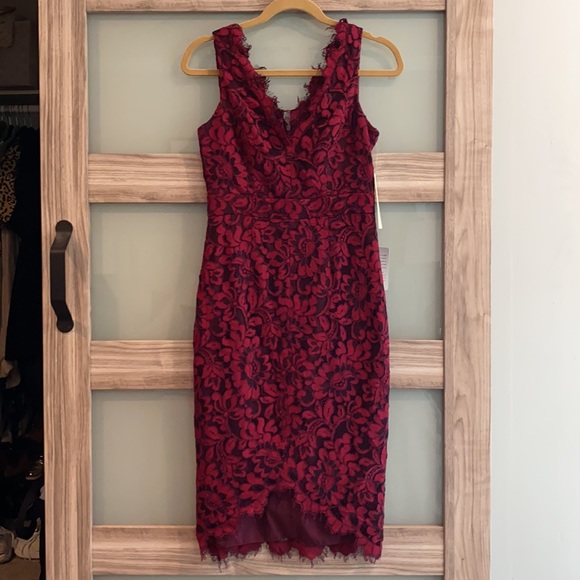 NWT ELIZA J Tulip Hem Lace Cocktail Dress - Picture 3 of 10